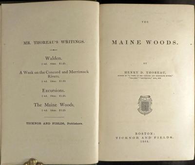 Book titled The Maine Woods